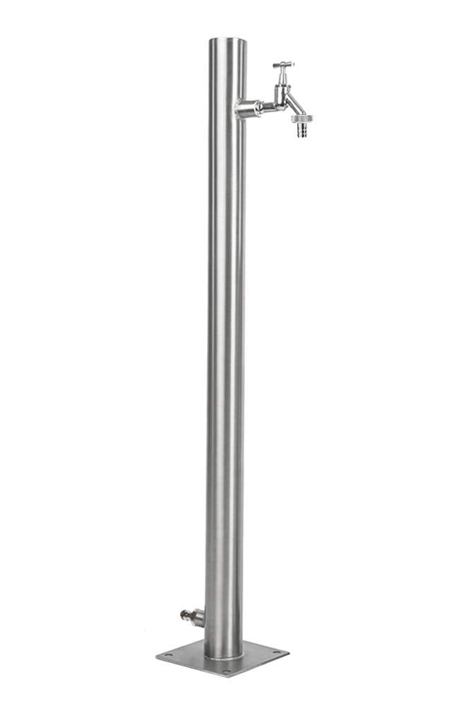 KTC Tec Wassersäule SRG 650 mm Edelstahl V2A Bewässerung Zapfstelle Zapfsäule Gartenschlauch Spender
