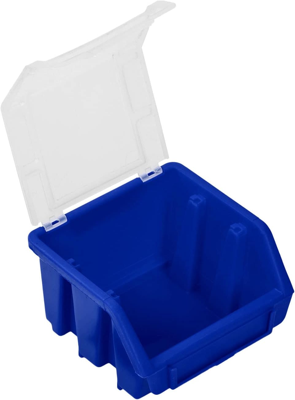 PAFEN Stapelboxen Set – 50x Stapelbox mit Deckel 115 x 75 x 118 mm – Sichtbox Stapelbox für Werkzeug