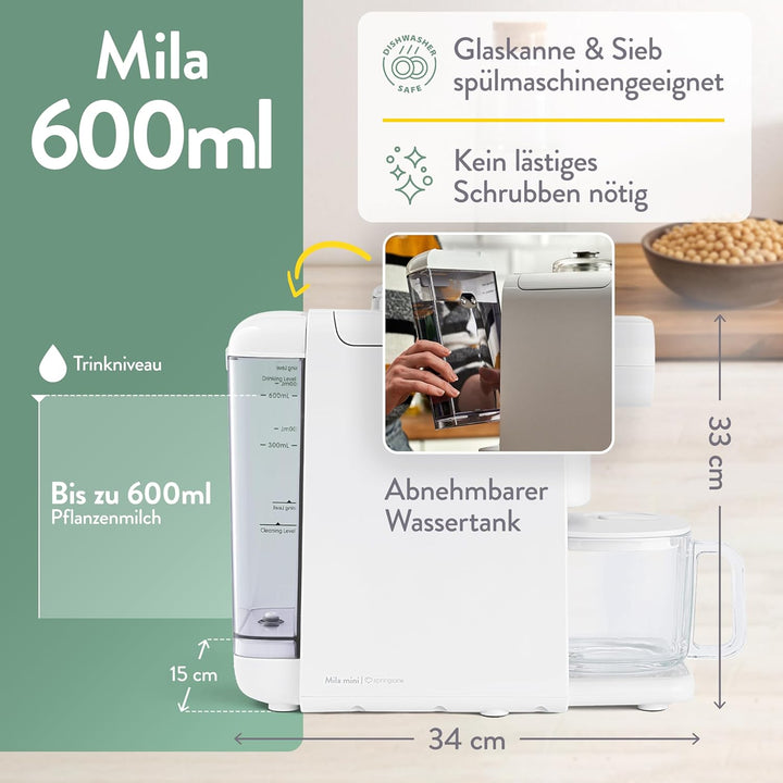 SPRINGLANE Pflanzenmilchbereiter Mila, Sojamilchbereiter, Kochmixer mit Sieb für die Zubereitung pfl