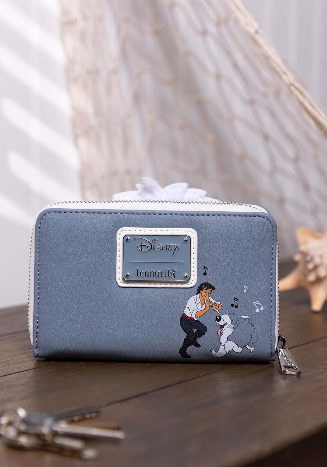 Loungefly Disney Purse Little Mermaid Max Cosplay Nue offiziell Grau Zip Around One Size Standard, S