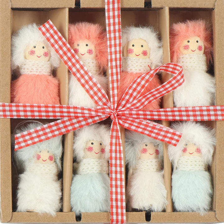 COM-FOUR® 16x Premium Weihnachtsbaum-Anhänger Engel - Christbaumschmuck - Feen-Figuren als Geschenka