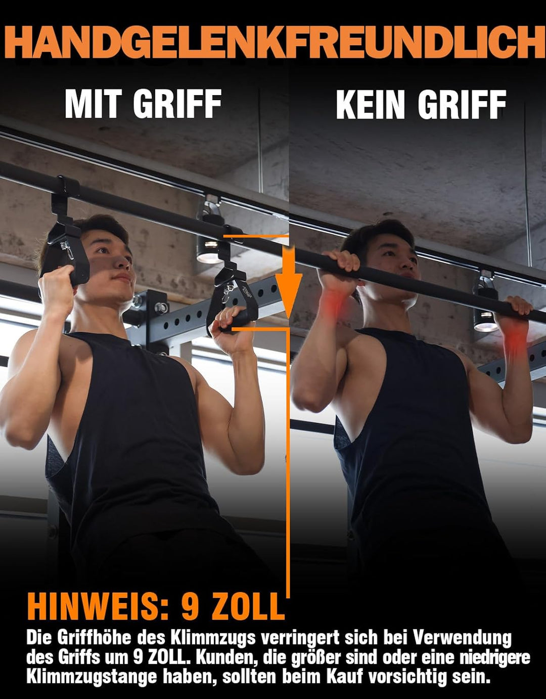 Fitarc Verbesserter 12-stufiger Griff, Einstellgriff, 2 Stück, LAT-Pulldown-Aufsätze, Rudergriff, Kl