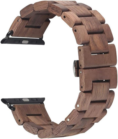 AIYIBEN Umweltfreundlich Natürliche handgemachte Holz Armbanduhr Ersatzband Gurt Armband mit Adapter