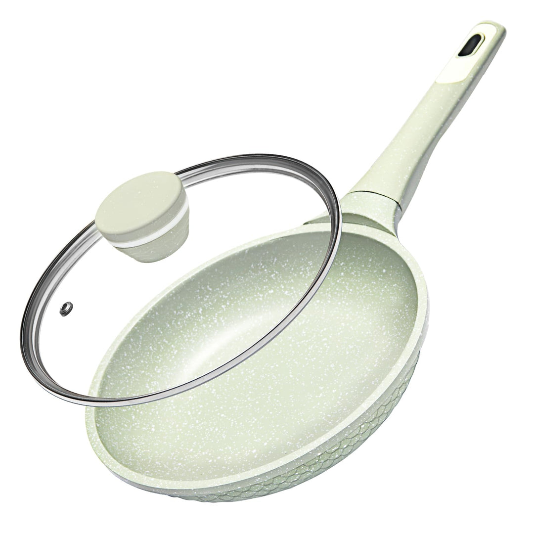 DYGG Antihaft Bratpfanne 20 cm mit Glasdeckel - 100% PFAS/PFOA Frei, für alle Herdarten (Induktion,