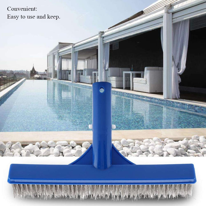 10Inch Poolbürste Beckenbürste Poolreiniger Handreiniger Schwimmbadzubehör Kunststoff Stahl für Teic