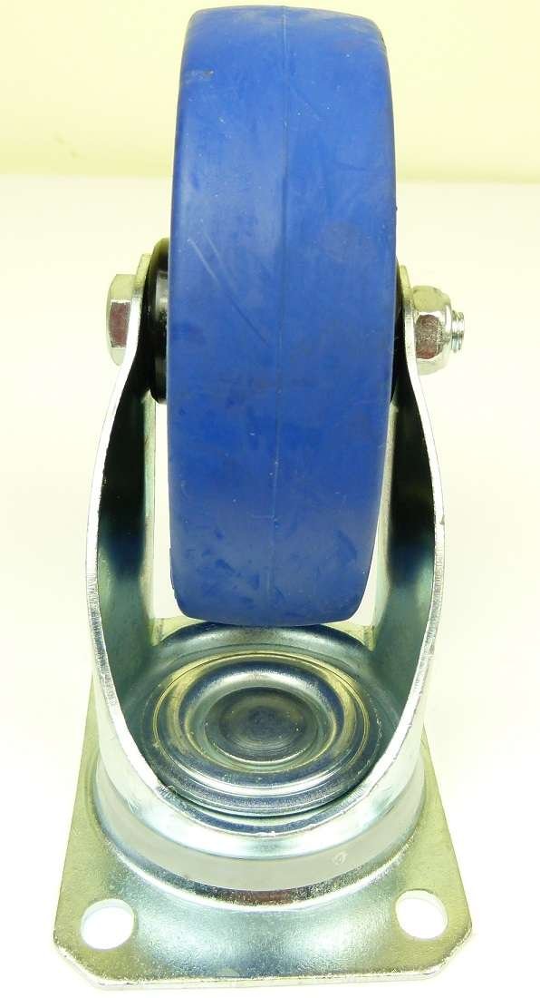 8 Stück 125 mm Blue Wheels Lenkrollen Transportrollen Blau 200kg / Rad - INDUSTRIEQALITÄT (8x Lenk),