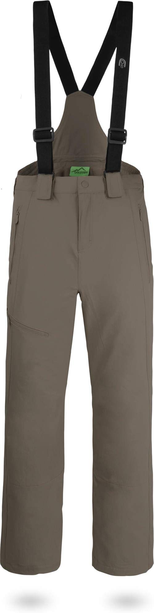normani Outdoor Sports Herren Winter Softshellhose gefüttert mit abnehmbaren Hosenträgern und 4-Wege