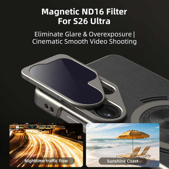 Master Grip für Samsung Galaxy S26 Ultra, Smartphone Kamera Griff mit 3200mAh Akku, ND16-Filter,10-f