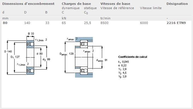 SKF Pendelkugellager 2216 ETN9