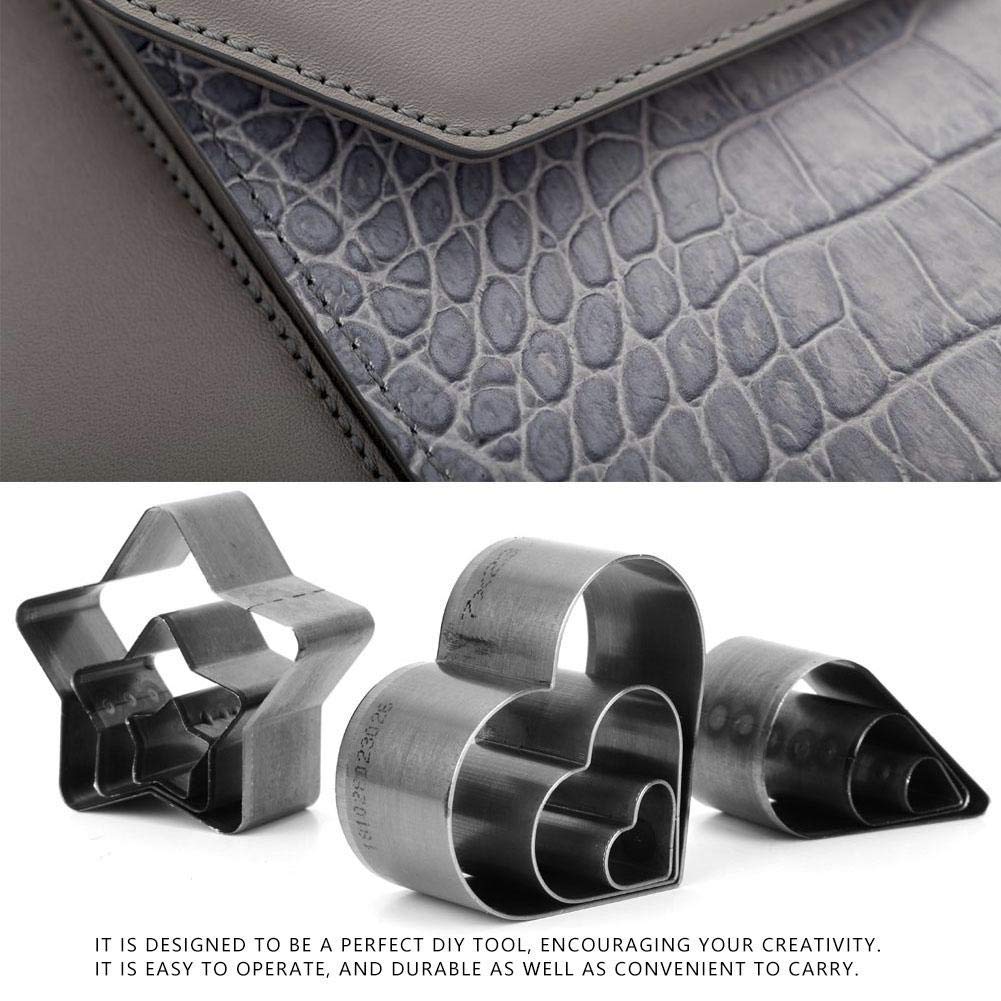 9 Stück Leder Stanzen Leder Locher Cutter Punch Platten stanzwerkzeuge für Kunsthandwerk Lederhandwe
