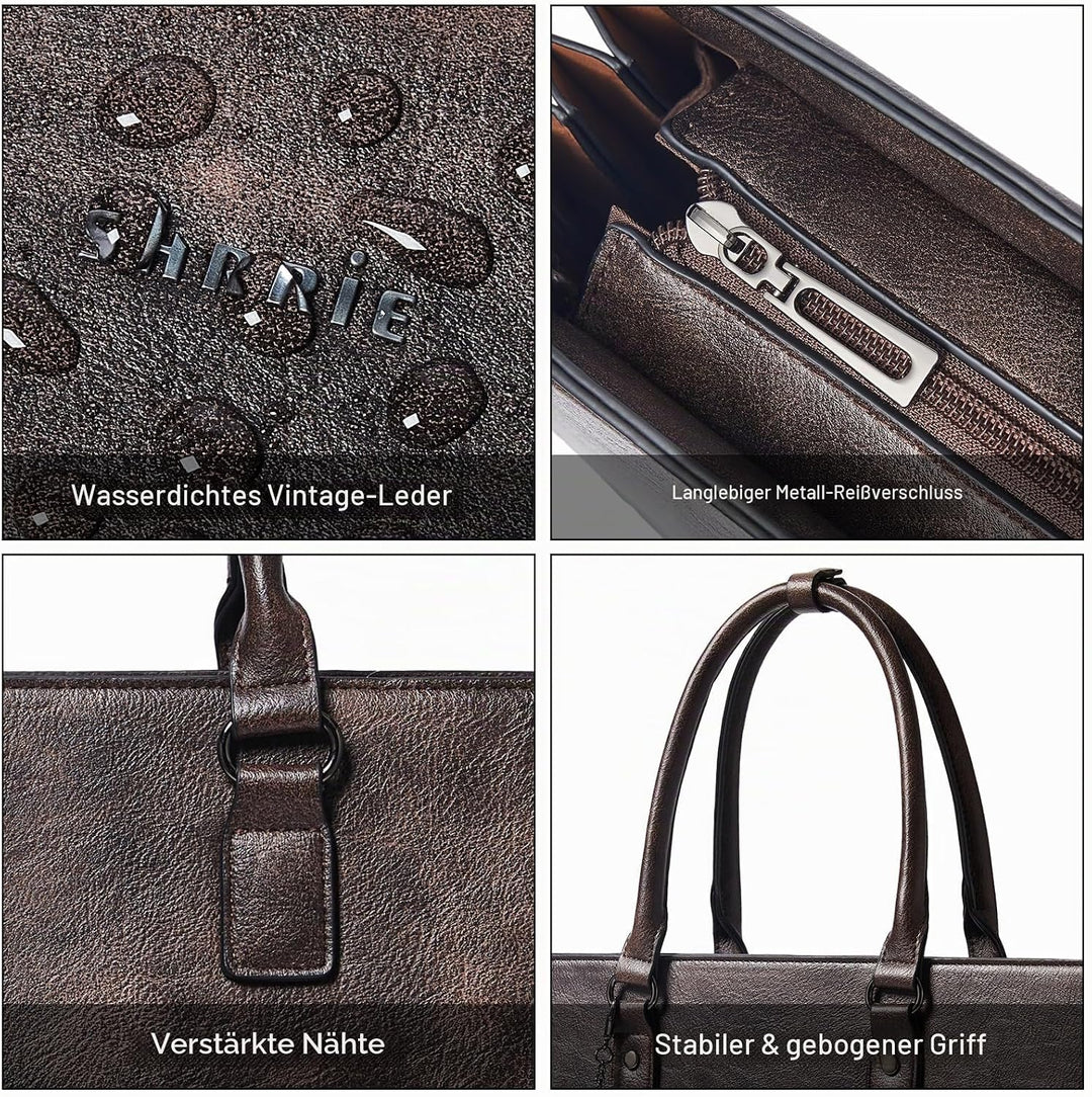 Shrrie Handtasche für Damen, Laptoptasche Aktentasche Arbeitstasche - Businesstasch für Business Bür