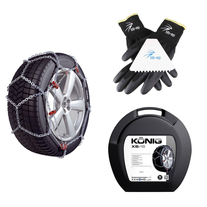 BB-EP Schneeketten Winter-Set für SUV & Transporter - passend für die Reifengrösse 245/45 R19 - Kett