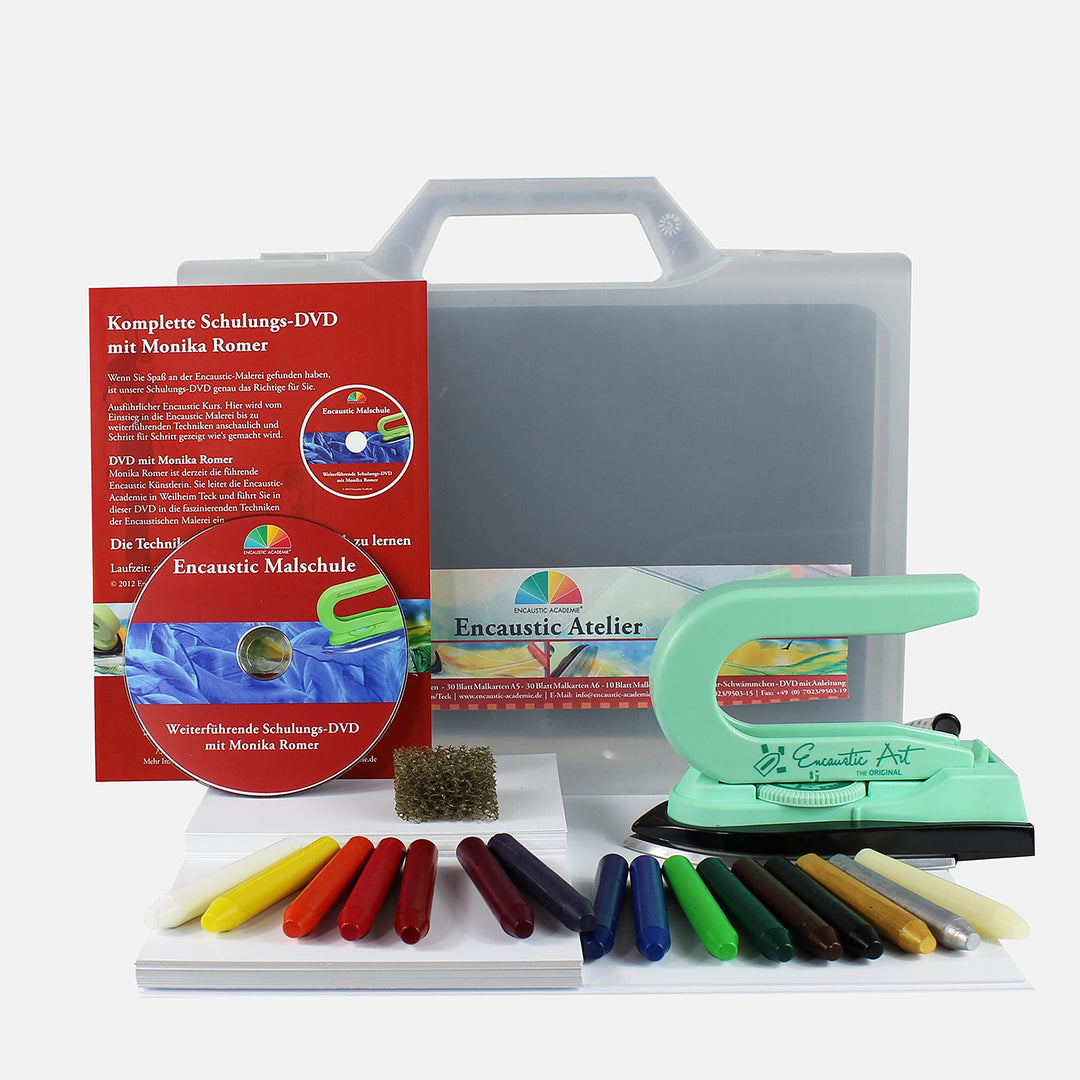 Fine Art Encaustic Atelier – grosses Geschenkset, viel Zubehör, 45-minütige Malanleitung auf DVD