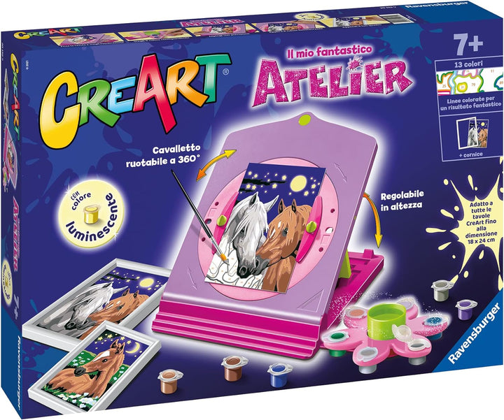 Ravensburger Creart Atelier Cavalli - Malen nach Zahlen - Komplettset - Kompatibel mit der Creart Li