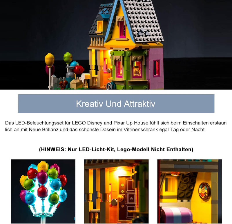 Led Licht Set für Lego 43217 Disney and Pixar Carls Haus (Kein Lego-Modell), Dekorations Led Beleuch