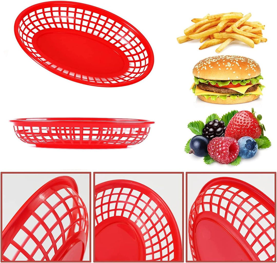 12 Stück Pommes Körbchen, Pommesschalen, Brotkorb, Servierkörbchen, Fingerfood Schalen, Fast Food Ko