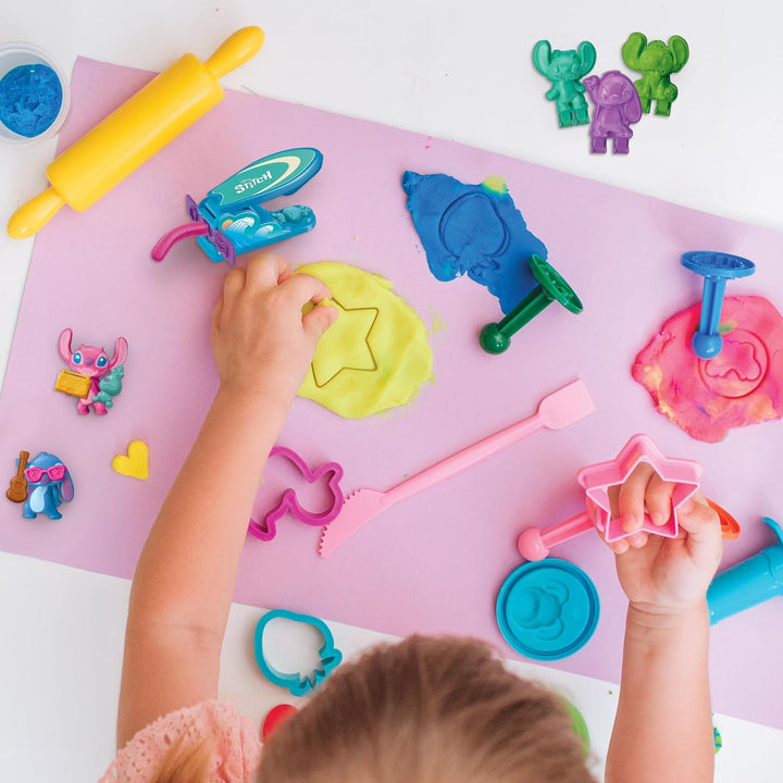 Lexibook, Bausatz zur Herstellung von Stitch-Figuren aus weichem und formbarem Knetmaterial, CRDOUGH