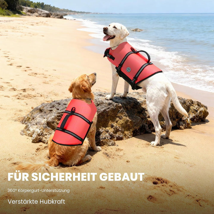 VIVAGLORY Rip Stop Schwimmweste Hund, Hundeschwimmweste, Schwimmhilfe & Auftrieb, Rettungsweste Hund