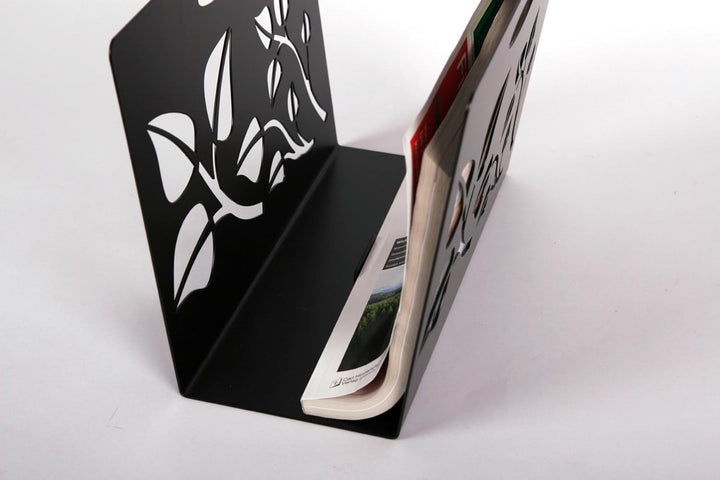 Zeitungsständer, Leaves, HxBxT: 23x32x12 cm, schwarz/Made in Germany, Marke: Szagato (Zeitungshalter