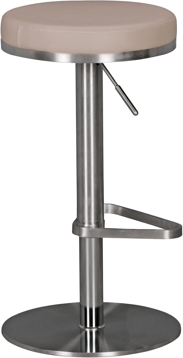 FineBuy Barhocker Edelstahl höhenverstellbare Sitzhöhe 57-82 cm, Barstuhl Modern 360° Drehbar, Trese