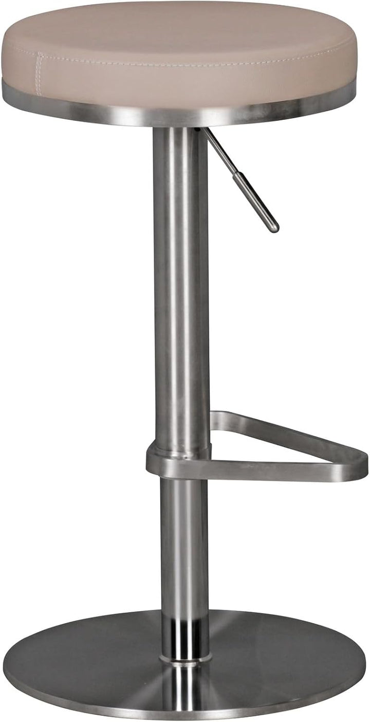 FineBuy Barhocker Edelstahl höhenverstellbare Sitzhöhe 57-82 cm, Barstuhl Modern 360° Drehbar, Trese