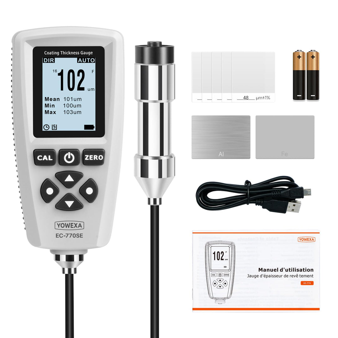 Lackmessgerät auto EC-770SE Schichtdickenmessgerät mit Externer Sonde, Automatische Erkennung mit Sp