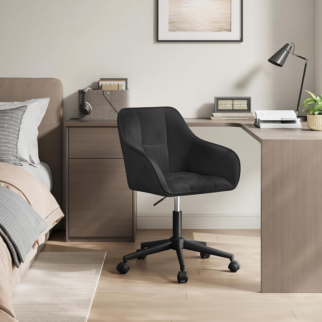 WOLTU Homeoffice Stuhl, Schreibtischstuhl, Drehstuhl, Schminkstuhl, höhenverstellbar, bis 150 kg bel