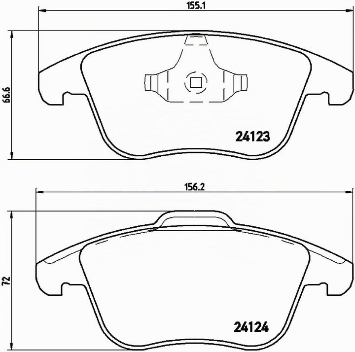 Brembo P 24 076 Bremsbelagsatz, Scheibenbremse - (4-teilig)