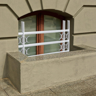 Relaxdays Fenstergitter Einbruchschutz, Ausziehbar, Aussen, Verzinkt, Stahl, 600 x 700-1050 mm, Sich