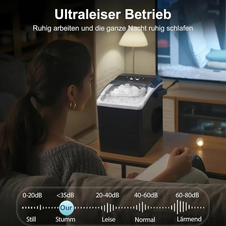 Eiswürfelmaschine Klein Ice Maker Leise - 2Grössen von Bullet Ice Cube Maker Eiswürfel maschine Mini