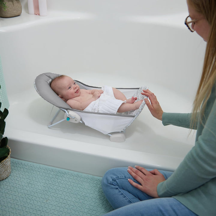 Ingenuity, Faltbarer Baby-Badewannensitz mit 2 Positionen, verstellbare Unterstützung für Waschbecke