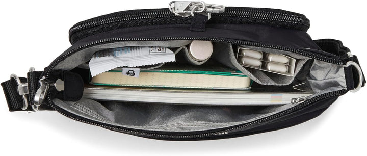 Baggallini Damen Diebstahlsicherung Securtex Anti-Diebstahl-Memento Crossbody-Tasche Mulberry, Mulbe