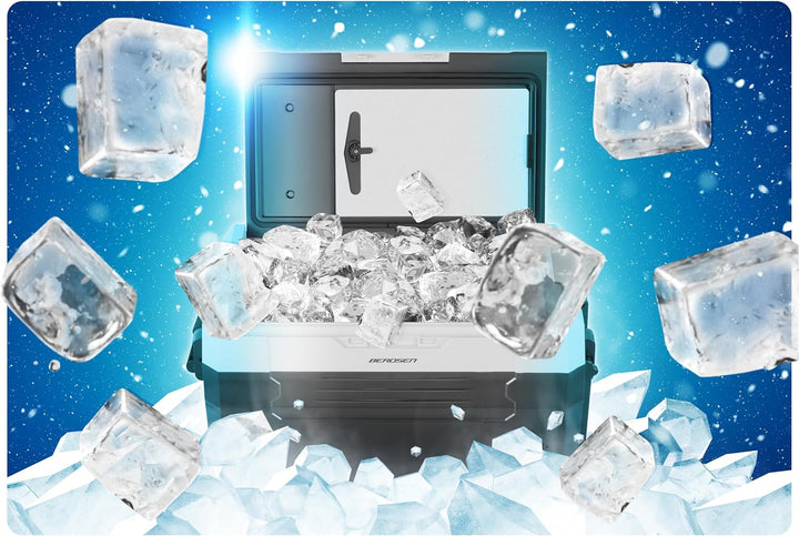 Berdsen Icemax 400 Kompressor Kühlbox 40L – tragbare 2-Zonen Gefrierbox – 12V/24V &amp; 230V Auto Campin