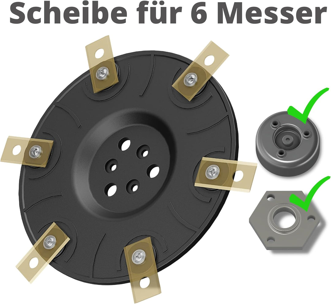 Messerscheibe kompatibel mit Worx Landroid 6 Fach / 6 Klingen Messer Scheibe M500 M700 WR167E WR141E