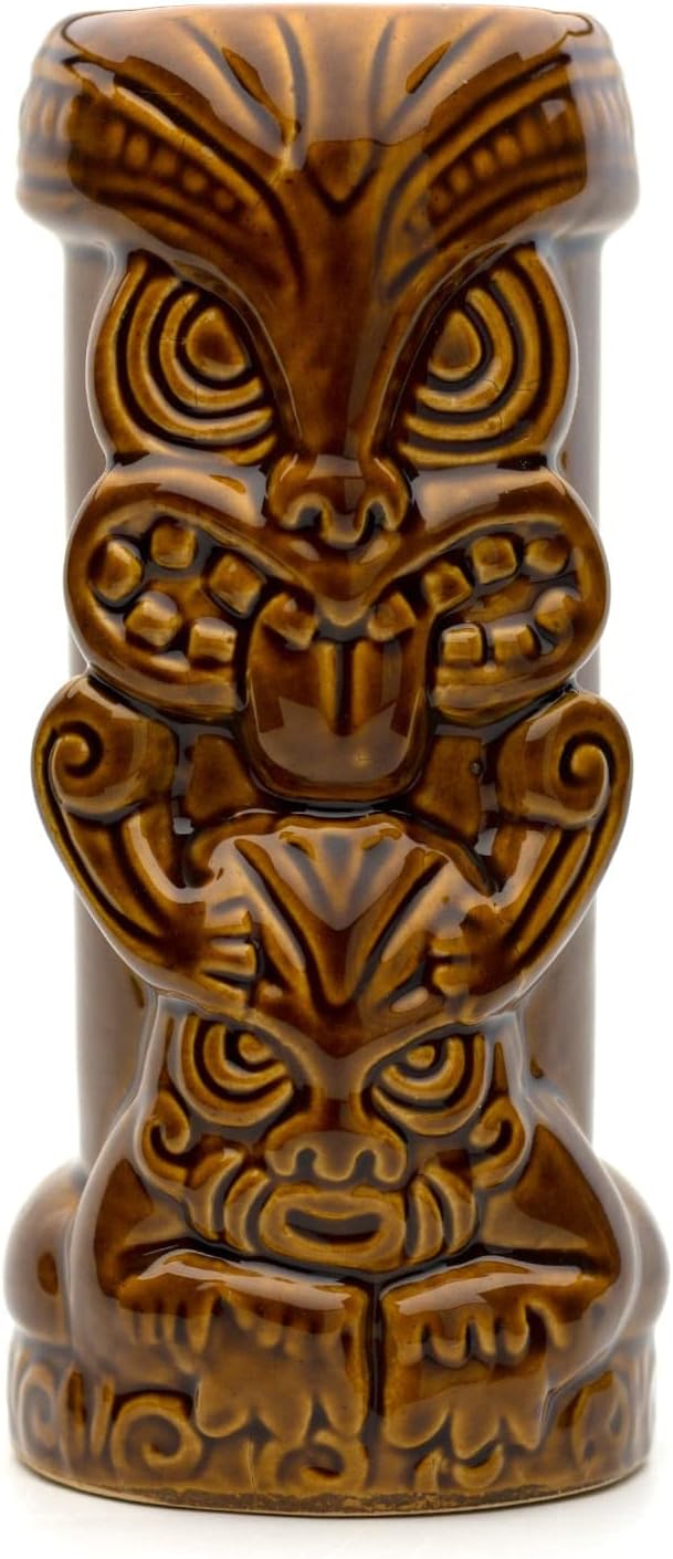 CKB LTD Tiki Keramik Becher 2er Set Farbige Gläser Tassen Grosse Hohe Becher Keramik Cocktailgläser