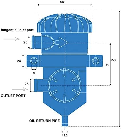 Micvtve Auto Universal Provent 200 ÖL Abscheider Catch Dose Filter für Turbo 4Wds