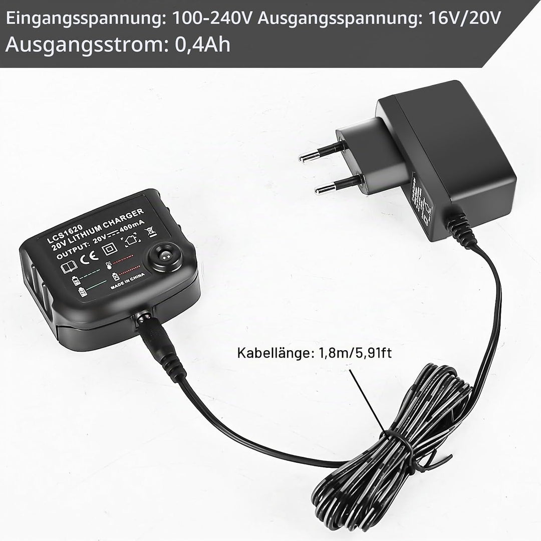 Ladegerät Lithium 18V/20V: Ladegerät Kompatibel für Black &amp; Decker Lithium-Akku Lithium-Ionen-Ladege