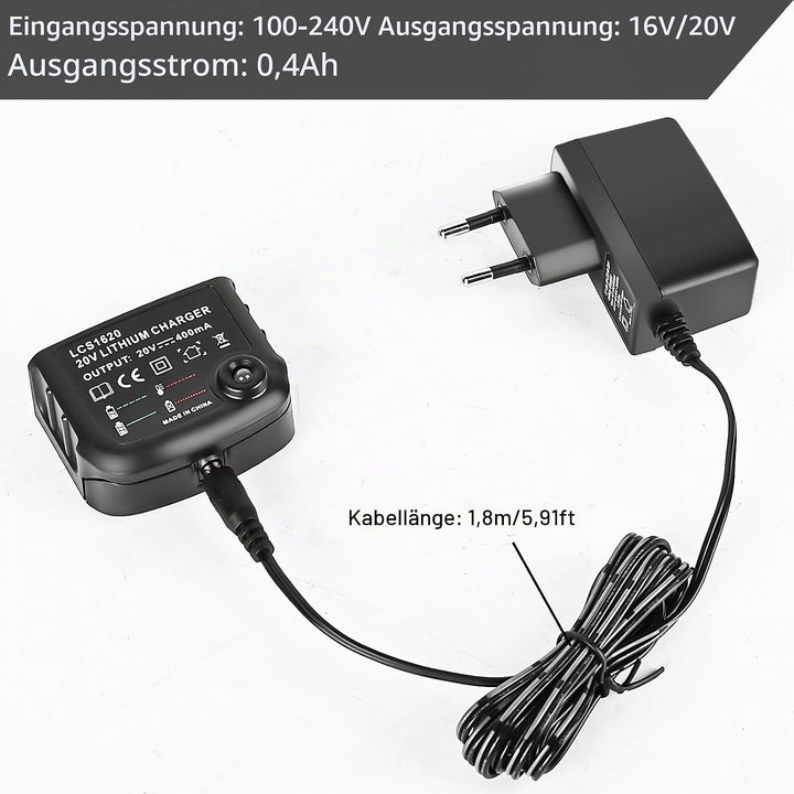 Ladegerät Lithium 18V/20V: Ladegerät Kompatibel für Black &amp; Decker Lithium-Akku Lithium-Ionen-Ladege