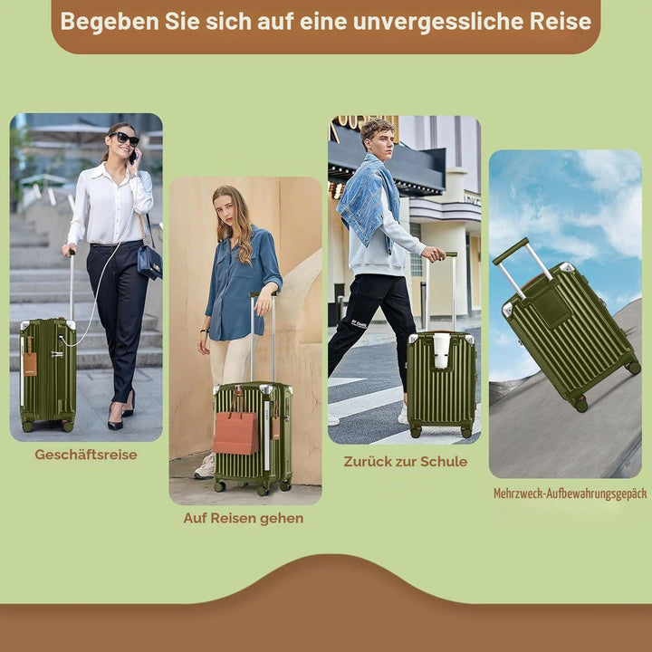 Joyway Koffer Reisekoffer von ABS Hartschalen Erweiterbar Trolley Kofferset mit TSA Schloss und 4 Ro