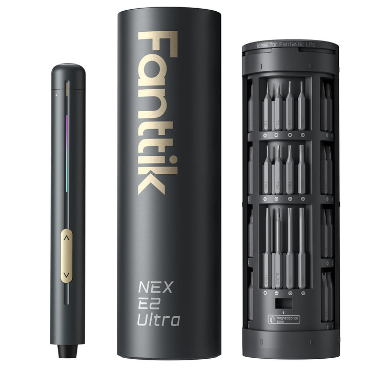 Fanttik E2 Ultra 3.7V Mini Elektro Schraubendreher Set, 50 in 1 Magnetische Präzisions-Schraubendreh