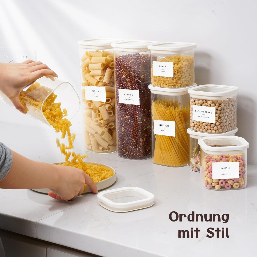 Vorratsgläser mit Deckel (2 x 2300 ml) – Vorratsdosen Glas mit Deckel, luftdicht & mottensicher | ec