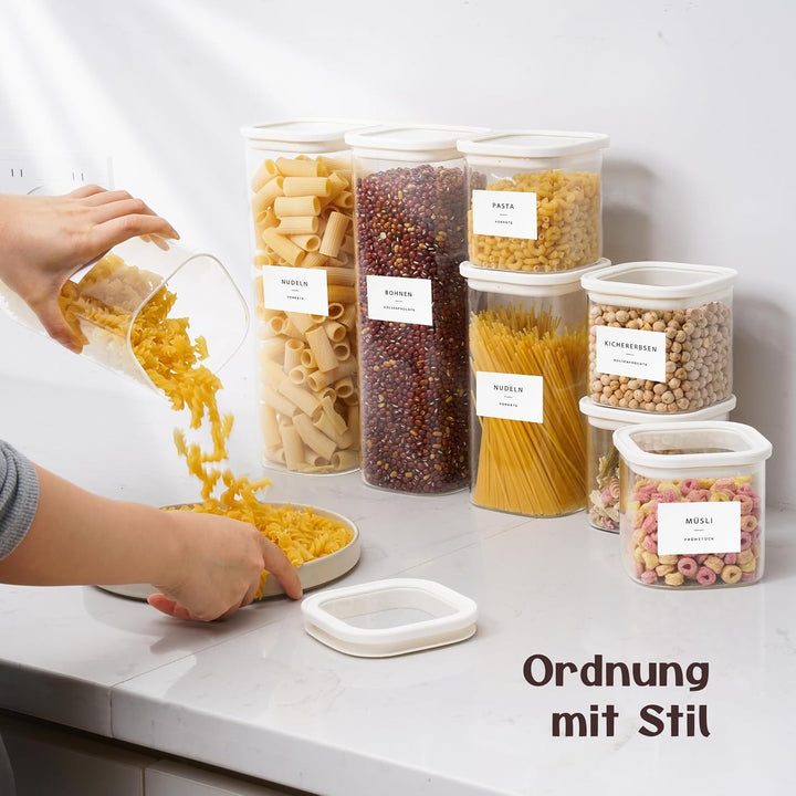 Vorratsgläser mit Deckel (2 x 2300 ml) – Vorratsdosen Glas mit Deckel, luftdicht & mottensicher | ec