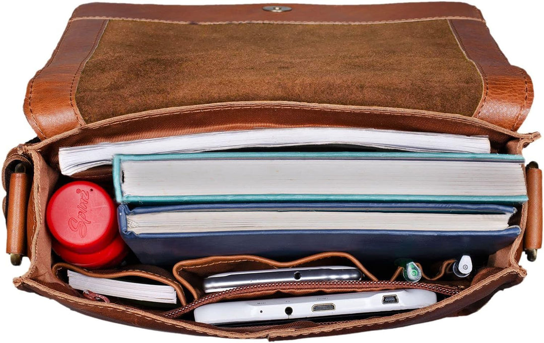 STILORD 'Mircos' Tablet Umhängetasche Leder 9.7 Zoll iPad Tasche für Herren Männer mittel-grosse Sch