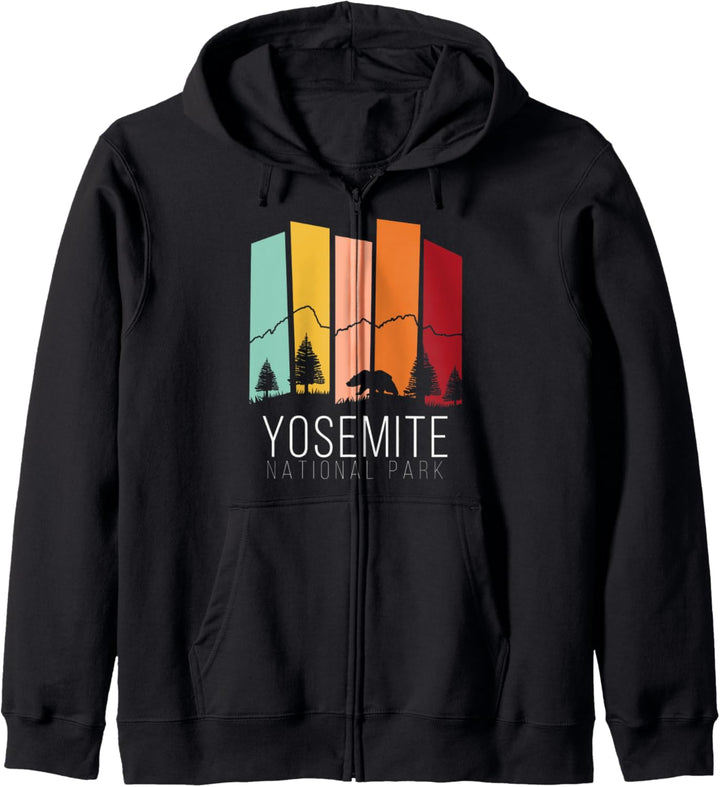 El Capitan Campingplatz im Retro-Stil, Half Dome, Yosemite-Nationalpark Kapuzenjacke