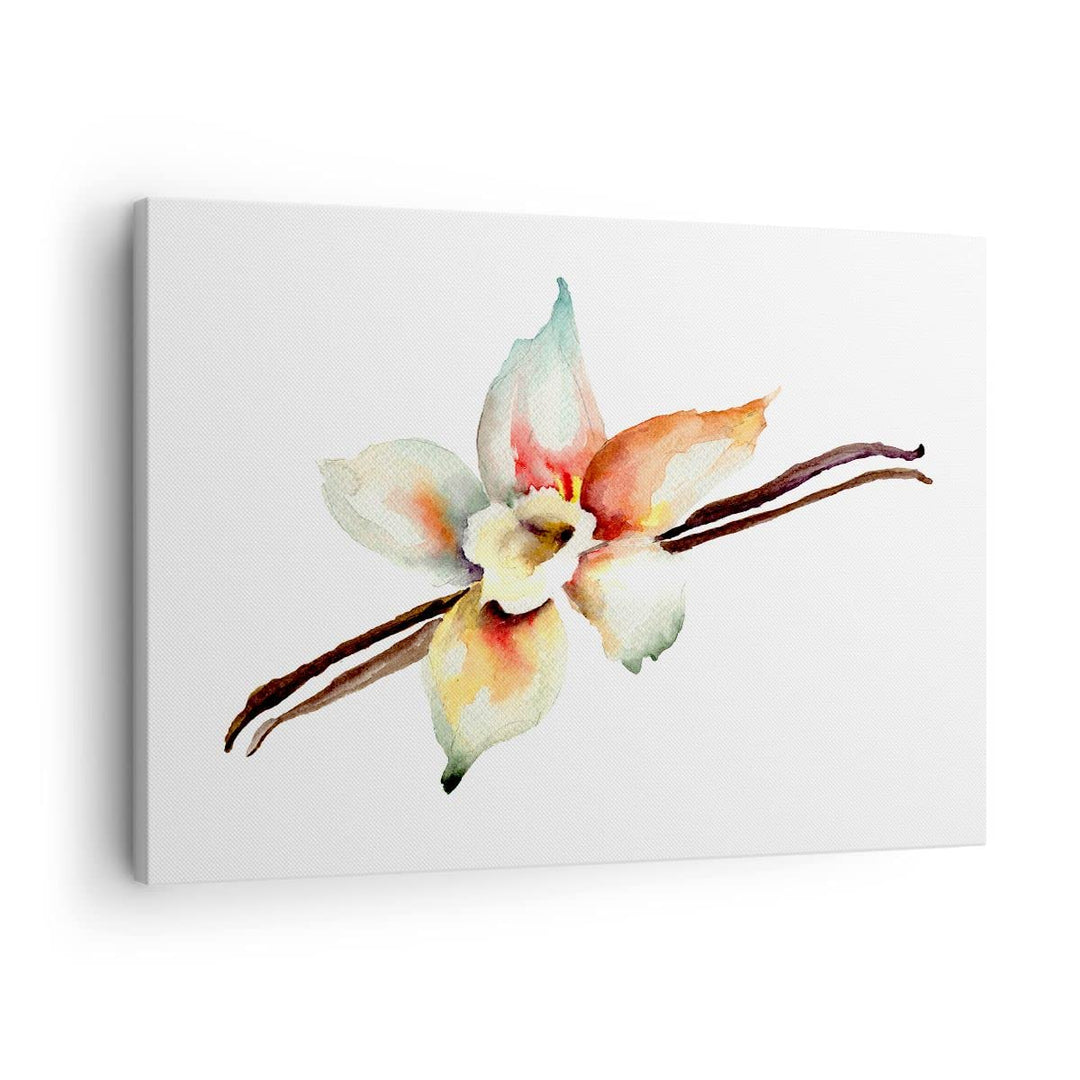 Bilder auf Leinwand Vanille Gewürz Blume Pflanze Leinwandbild 70x50cm Wandbilder Dekoration Wohnzimm