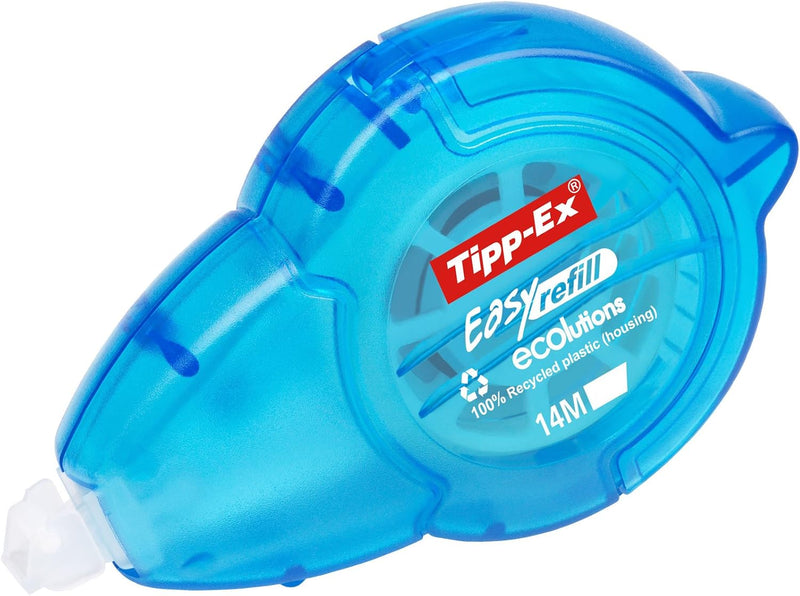 Tipp-Ex Korrekturroller Easy Refill ECOlutions, nachfüllbare Kassette, 14m x 5mm, 10er Pack, Ideal f