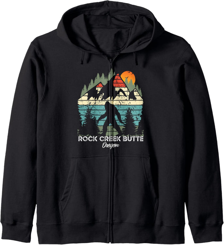 Vintage Rock Creek Butte Oregon National Park Retro 80er Jah Kapuzenjacke