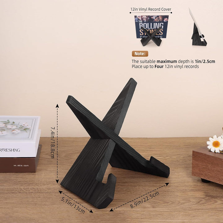 PUERSI Now Playing Vinyl Stand, Stilvoller Holz Schallplattenständer | Schallplattenhalter, Moderner