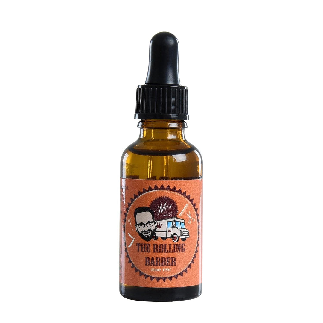 ESTEXO Bartöl Bartpflege Bart Öl 30 ml Marc the Rolling Barber Glasflasche mit Pipette, Bart Öl
