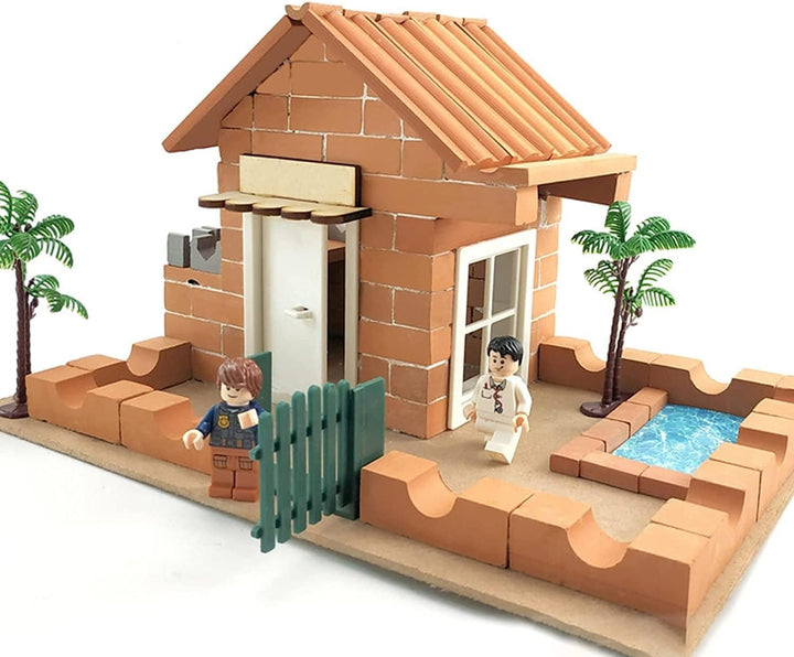 Cayway Miniatur Ziegelsteine - 560 Stück, 1:35 Scale, Ziegelrot, für DIY Puppenhaus, Diorama, Fairy